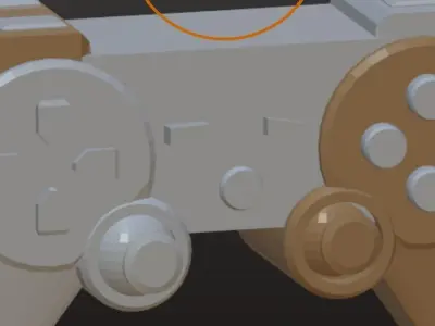 Game controller Low-poly 3D model
