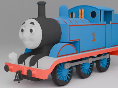 Thomas the Tank Engine Low-poly 3D model