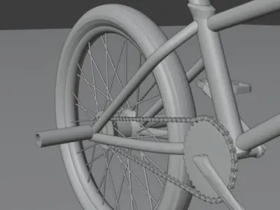 BMX-Orange-red-metalic bmx bike Free 3D model