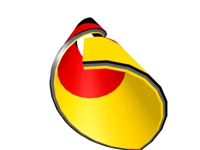  German flag on helical structure  3D model