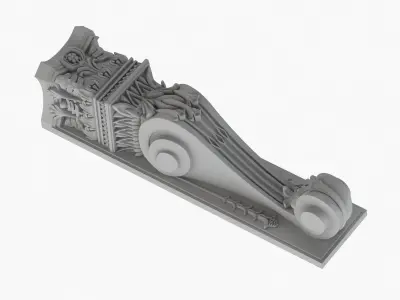 Scroll Corbel 44 3D model
