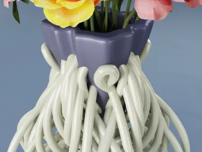 String Flower Vase 3D print model