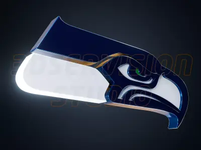 Seattle Seahawks logo - Cinematic - 3D print 3D model