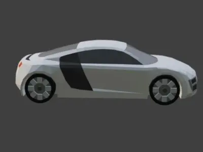 Audi R8 Low-poly 3D model