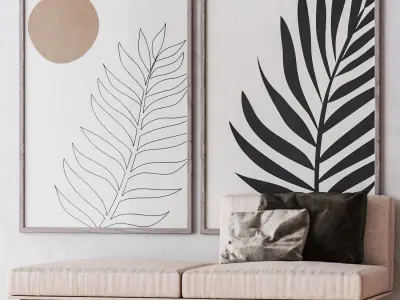 Set of large wall paintings  592 3D model
