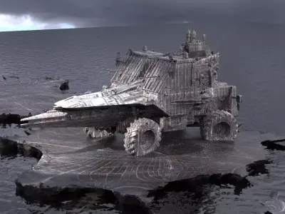 Space Truck destroyer 1  3D model