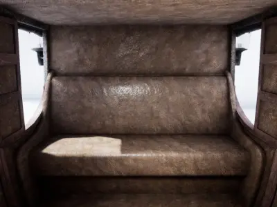 The Carriage 2  Low-poly 3D model