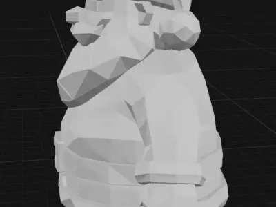 geometric Santa decoration 3D print model