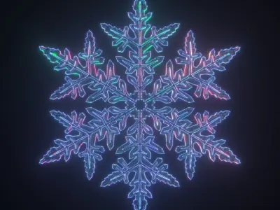 Snowflakes set v2 3D model