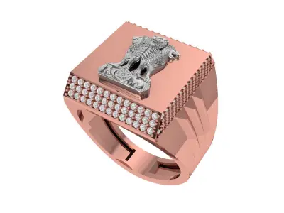 Indian Ashoka Ring 3D print model