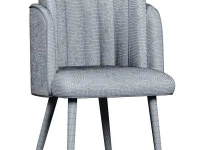 Velvet Dining Chair 3D model