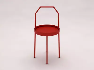 SIDE TABLE---Iron support with handle 3D model