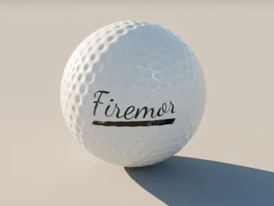 Golf Ball v2 with 2K Textures 3D model