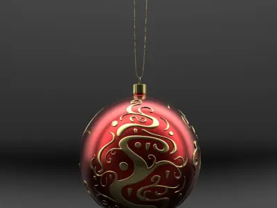 Christmas Red Ball 3D model