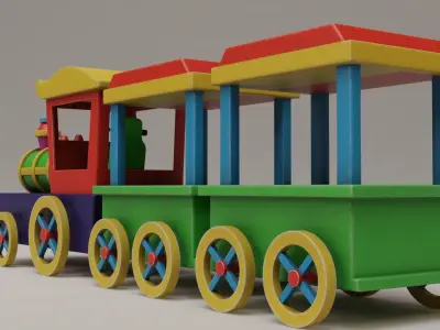 Toy Train Model 3D model
