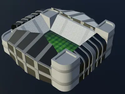 Football Stadium - Real Madrid Low-poly 3D model
