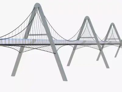 Pedestrian bridge 3 3D model