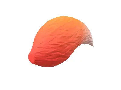 Fox Tail v1 001 Low-poly 3D model