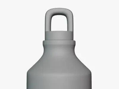 Basic Water Bottle - Geometry Only No Textures No Materials 3D model