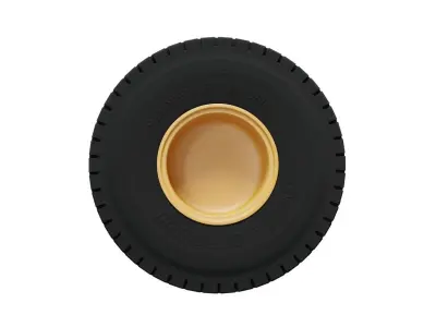 Truck tire Low-poly 3D model