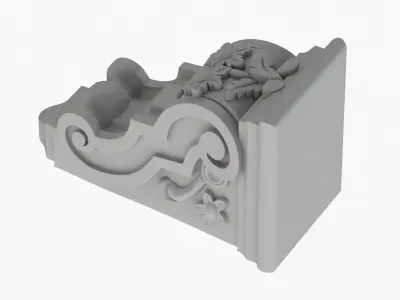 Scroll Corbel 35 3D model
