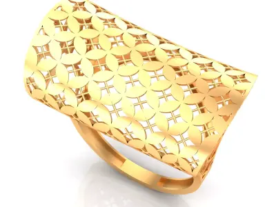 fusion women gold ring 3D print model
