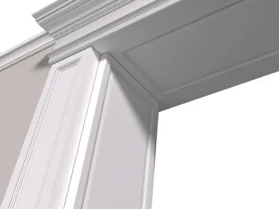 Arched Entrance portal Opening Wall paneling Doorway 3D model