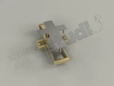 Russian Luxury cross with multi parts 3d model 3D print model