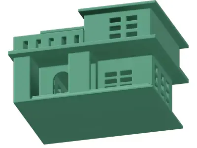 Plastic Exquisite Cartoon Villa Toy 3D model