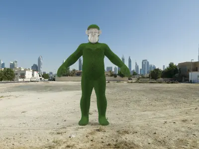 3D Ape for NFT Low-poly 3D model