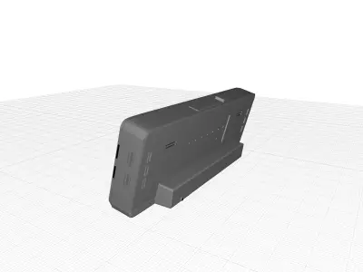 Colour Change LCD Alarm Clock 3D model