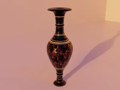 Medieval Flower Vase 10 Low-poly 3D model