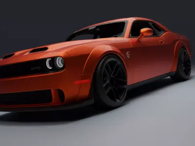 Dodge Challenger SRT Hellcat Low-poly 3D model