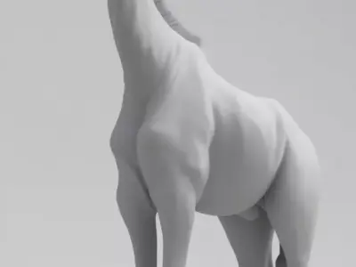 Majestic Giraffe Tall African Animal Spotted Coat Lowpoly Low-poly 3D model