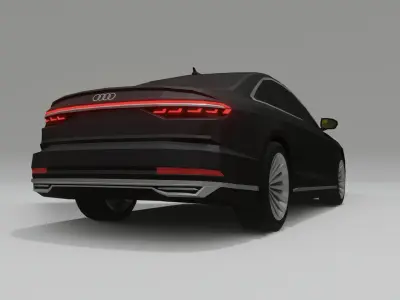 Audi A8 low poly 3D model Low-poly 3D model