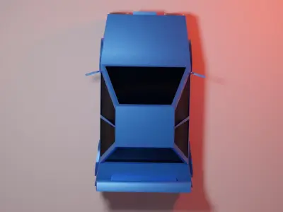 Sports Car Low Poly   Low-poly 3D model