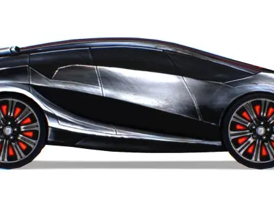 Cartoon Toy AR Racing Car 03 Low-poly 3D model