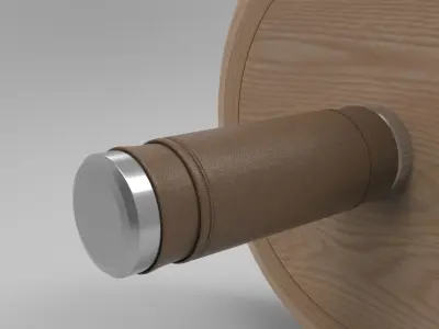 Huhu Dumbbell Roll Low-poly 3D model