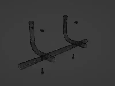 Horizontal bar Free low-poly 3D model