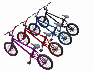 BMX Bikes Free low-poly 3D model