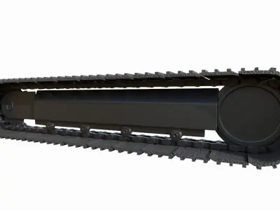 excavator tracks Low-poly 3D model