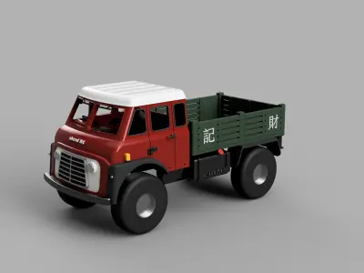 Crawler 1960s Hong Kong Truck Cab and Bed - 1-10 RC body set 3D print model