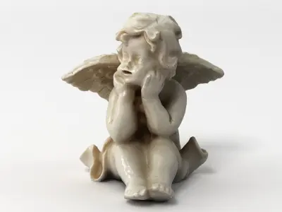 Angel Statuette 001 3D model