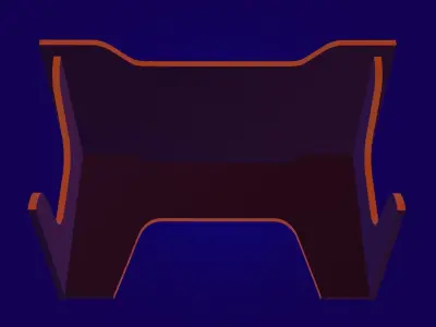 Game table E-Sport Gear Comfy ESG-14 BY for decor or games 3D model