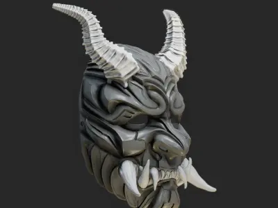 Oni Mask 16 Demon Face 3D print model