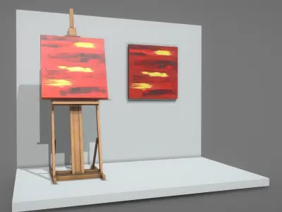 Horizons - Oil Painting Low-poly 3D model