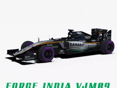 Force India VJM09 car Low-poly 3D model