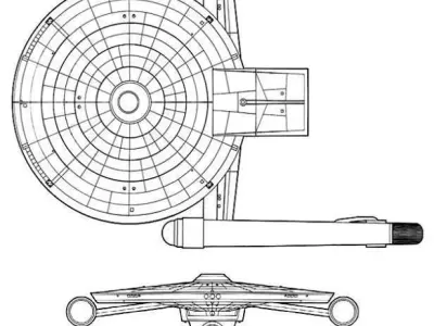 Detroyat-Class Destroyer TOS era Free 3D model