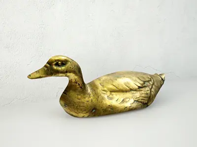Large Brass Duck Figure 3D model
