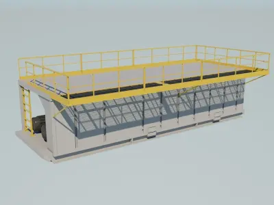 Drilling short version cabin Low-poly 3D model